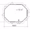 8-Eck-Gartenpavillon "Albatros" 5x3m