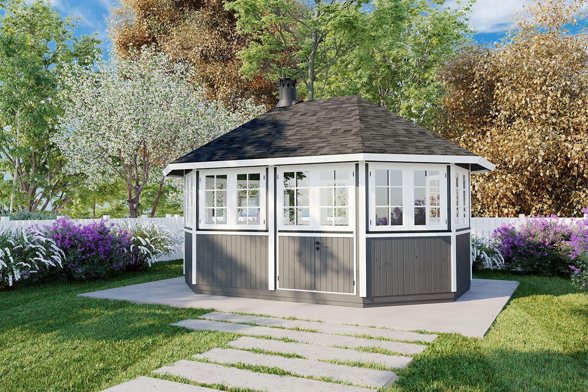 Großer Grillpavillon “Albatros” 5x3m | Grillpavillon aus Holz | Gartenhaus 3x5m | Grillkota | Gartenhaus mit Grill