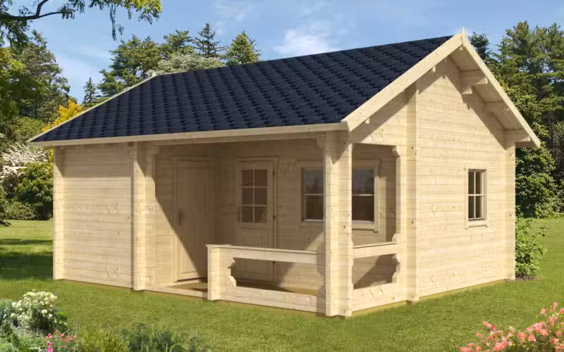 Gartensauna und Spa „Karina” 26m2 | 70mm | 5x6m G0092-1