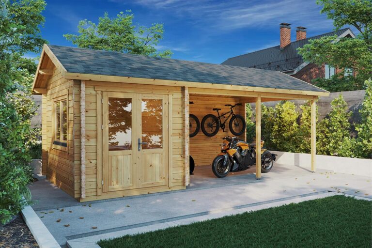 Carport mit Schuppen „Arthur“ 3x7m G0080-1