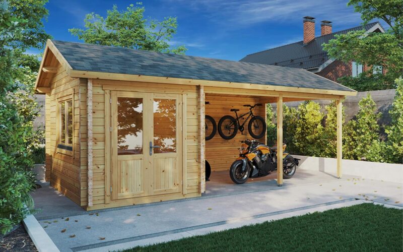 Carport mit Schuppen „Arthur“ 3x7m G0080-1