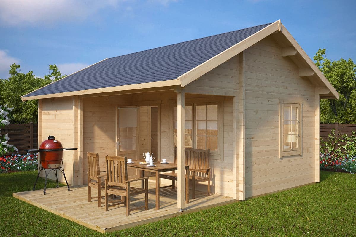 Großes Gartenhaus mit Terrasse 5x6m