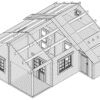Blockbohlenhaus mit Geräteschuppen "Helsinki" 7x8m