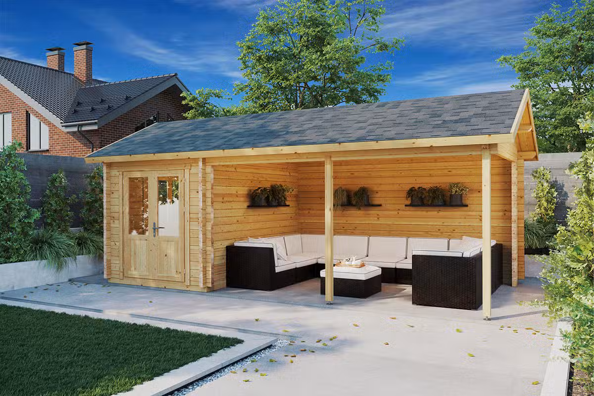 Carport mit Schuppen „Arthur“ 3x7m G0080-4