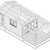 Großes Gartenhaus mit Terrasse "Heinz" 9x4m