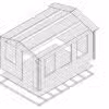 Mini Gartenhaus "Eva C" 3x4m (Ausstellungsstück – Pfalzfeld)