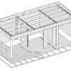 Gartenhaus mit Geräteschuppen & Terrasse "Paula" 5x3m