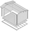 Kleines Gartenhaus "Eva E" 4x3m