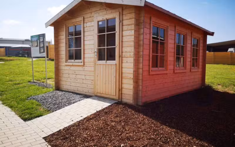 Holz-Gartenhaus Modern Eva C 12m² 40mm 3×4