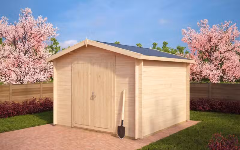 Gerätehaus „Nora A” 8,5m2 | 44mm | 3x3m G0115-1