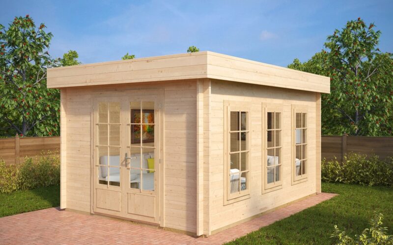 Gartenhaus mit Flachdach „Jacob B” 12m2 | 44mm | 3x4m G0136-1