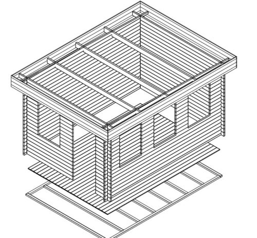 Gartenhaus „Jacob C” 3x4m Hansagarten24