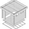 Kleines Holz-Gerätehaus "Lucas F" 3x3m