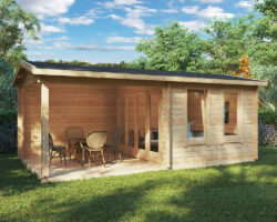 4. Gartenhaus mit Terrasse Nora E 9m²