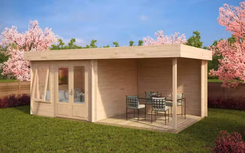 Modernes Gartenhaus mit Dachterrasse Lucas D