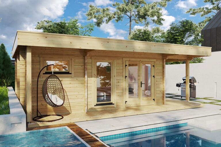 Gartenhaus mit Sauna „Hansa Lounge XXL” 8x5m