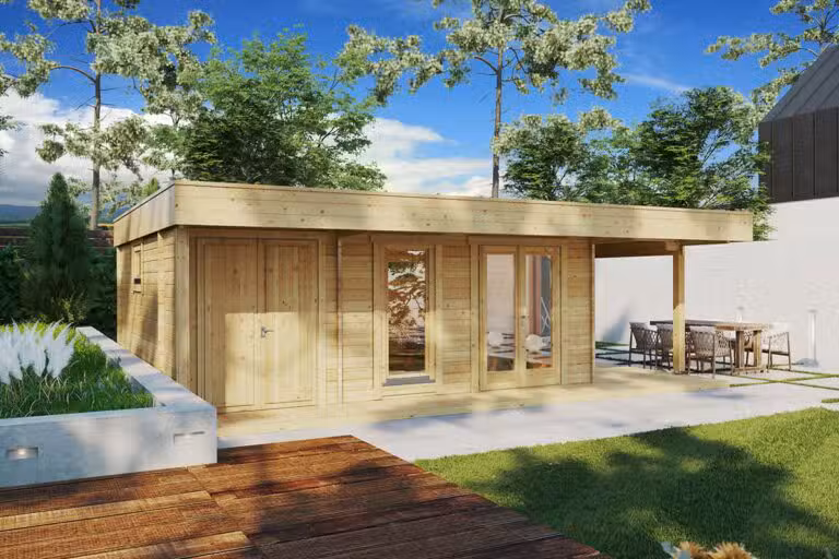 Gartenhaus „Hansa Lounge XXL” 22m2 | 44mm | 5x8m G0163-2