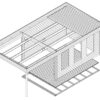 Gartenhaus mit Sonnendach 