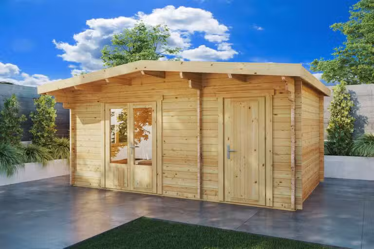 Gartenhaus mit Geräteschuppen „Super Otto” 5x3m G0172-2
