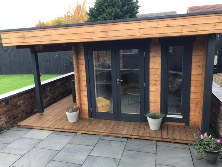Gartenhaus Mini Hansa Lounge 9m2 44mm 3×3