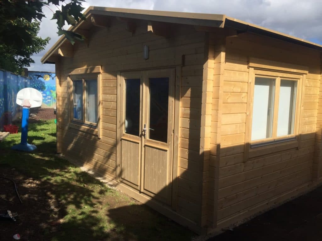 Ein Kindergarten im Holzhaus Hansagarten24