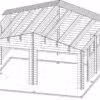 Doppelgarage aus Holz "Deluxe E" 6x6m