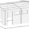 Große Fertiggarage mit Schwingtor 