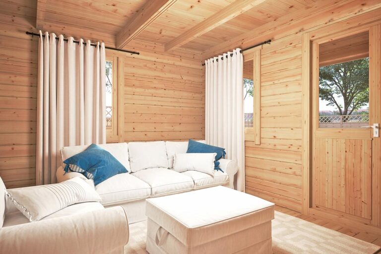 Holzhaus oder Gästehaus mit drei Schlafzimmern - Innenansicht