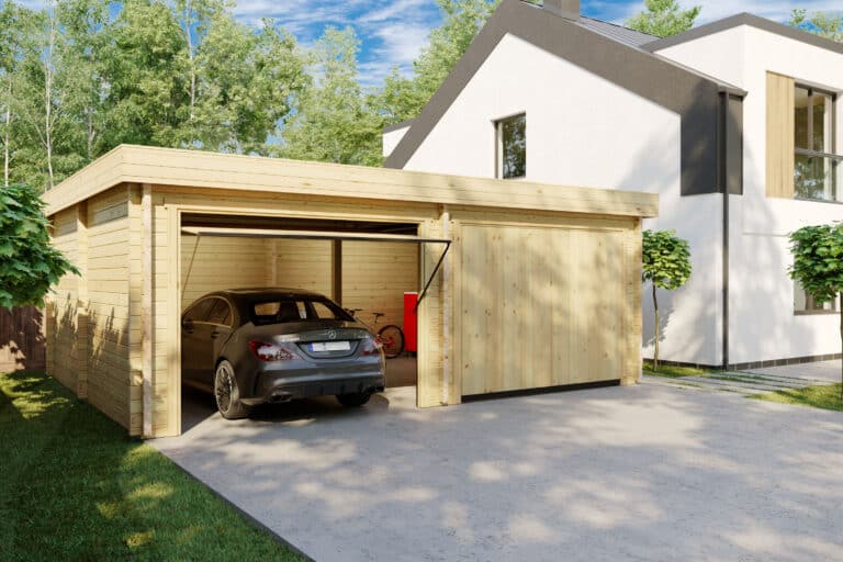 Doppelgarage mit Schwingtor „Deluxe F” 31m2 | 70mm | 7.5x6m G0189-1