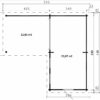 Eck-Gartenhaus "Hansa Deluxe A" 7x7m