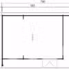 Großes Gartenhaus "Hansa Lounge XXL" 8x5m