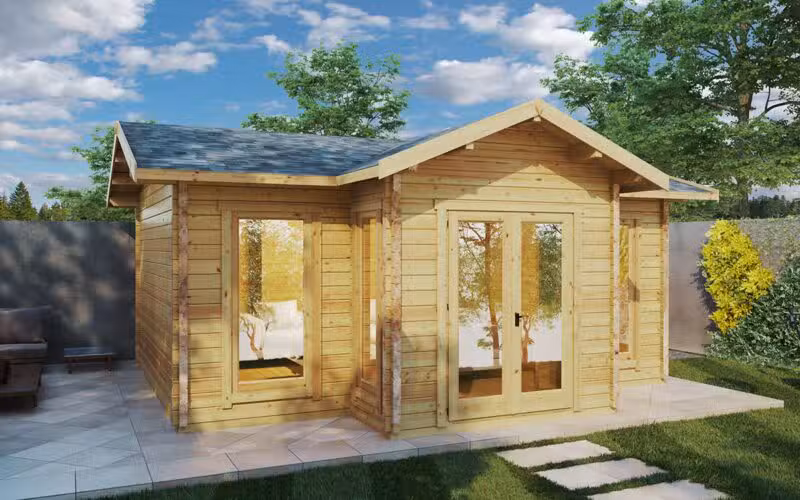 Kleines Gartenblockhaus