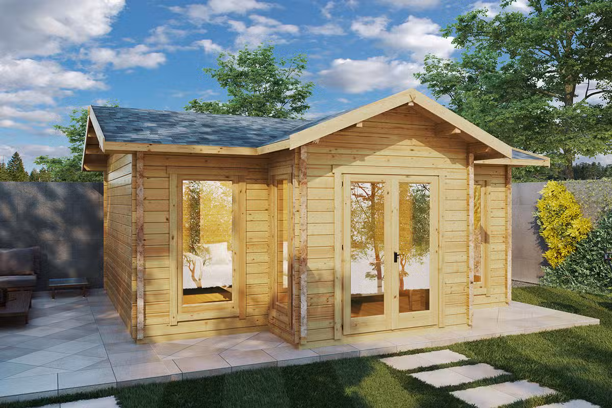 Kleines Gartenblockhaus