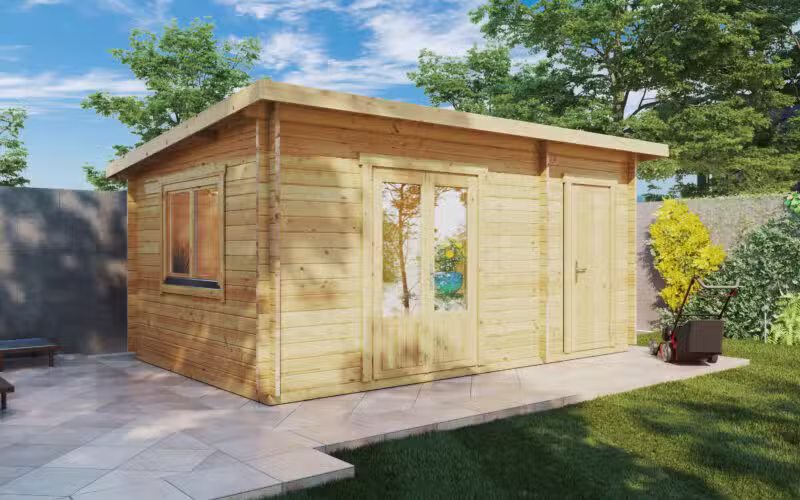 Gartenhaus mit Schuppen „Super Tom” 5x3m G0203-1