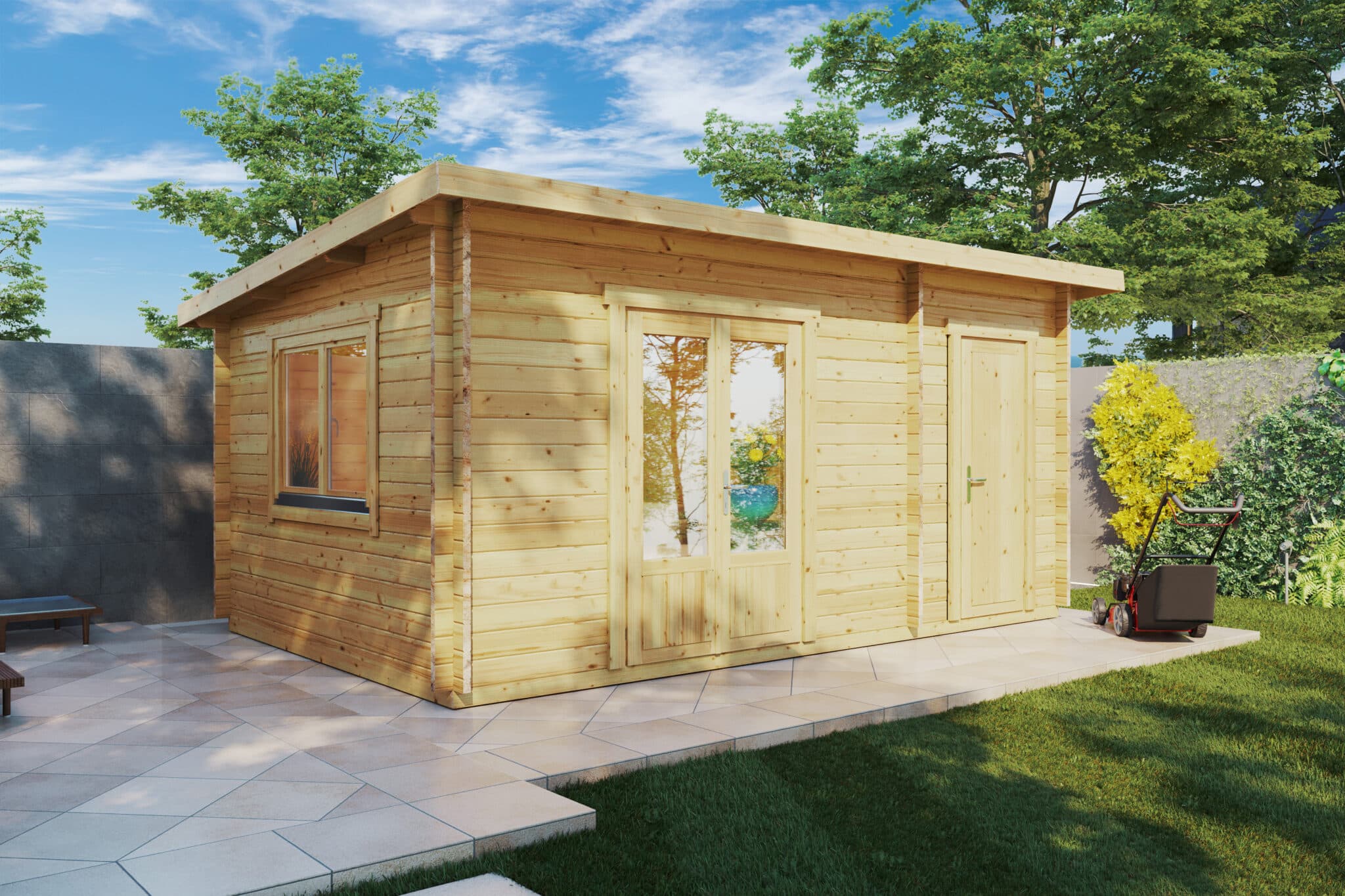 Gartenhaus mit Schuppen „Super Tom” 5x3m G0203-1
