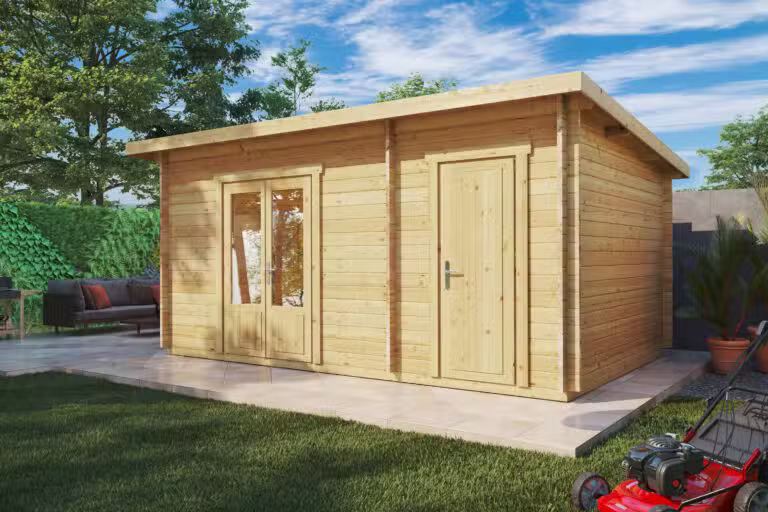 Gartenhaus mit Schuppen „Super Tom” 5x3m G0203-2