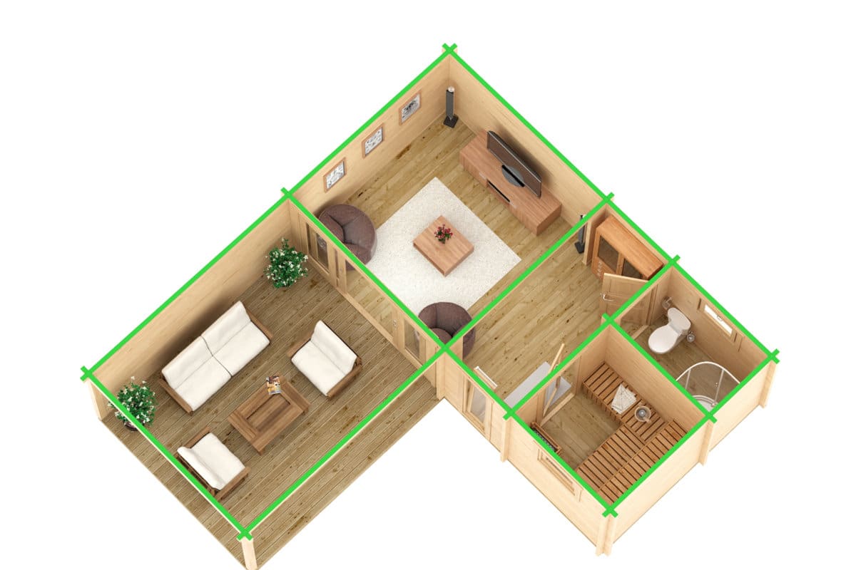 Garten-SPA und Sauna-Holzhaus B