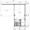 Gartenhaus mit Sauna und Terrasse "Hansa B" 7x7m