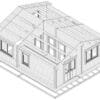 Blockhaus mit zwei Schlafzimmern "Irland" 6x7m