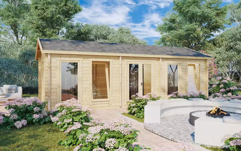 Gartenhaus Hansa C 30m² / 70mm / 8 x 4 m