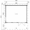 Gartenhaus mit Vordach "Ian E" 5x4m