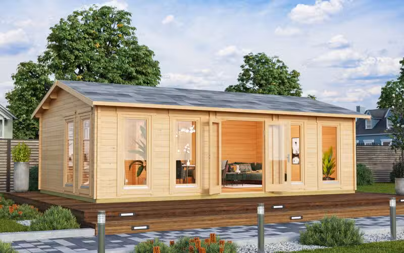 Großes Garten-holzhaus „D“ 5x8m