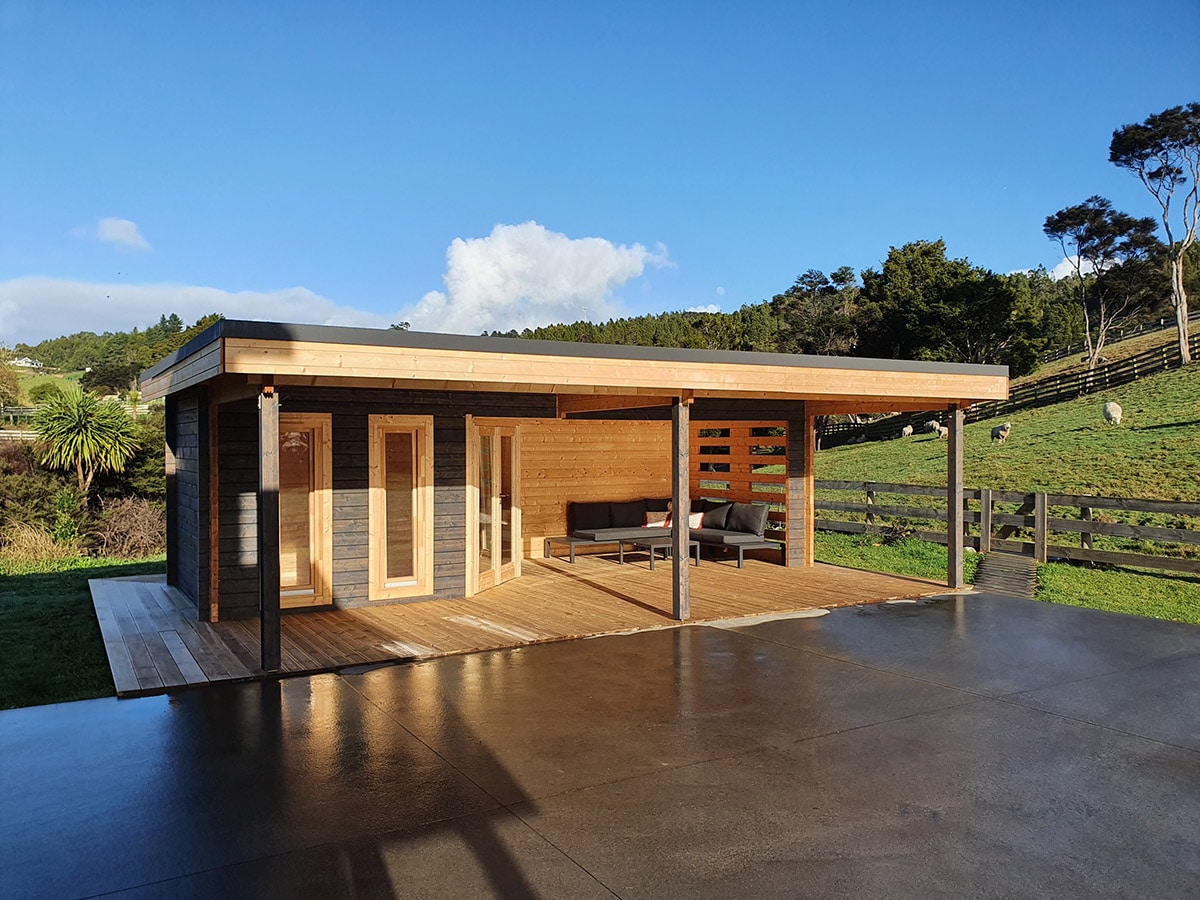 Gartenhaus mit Großer Terrasse Garden Paradise A 10m2 58mm 6×8