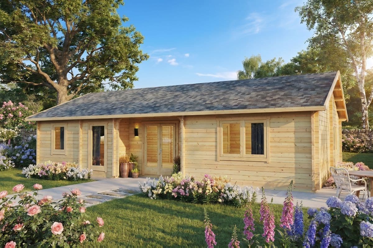 Blockhaus als Ferienhaus “Dune” 11x6m | Blockhaus als Ferienhaus kaufen | Blockbohlenhaus als Sommerhaus kaufen