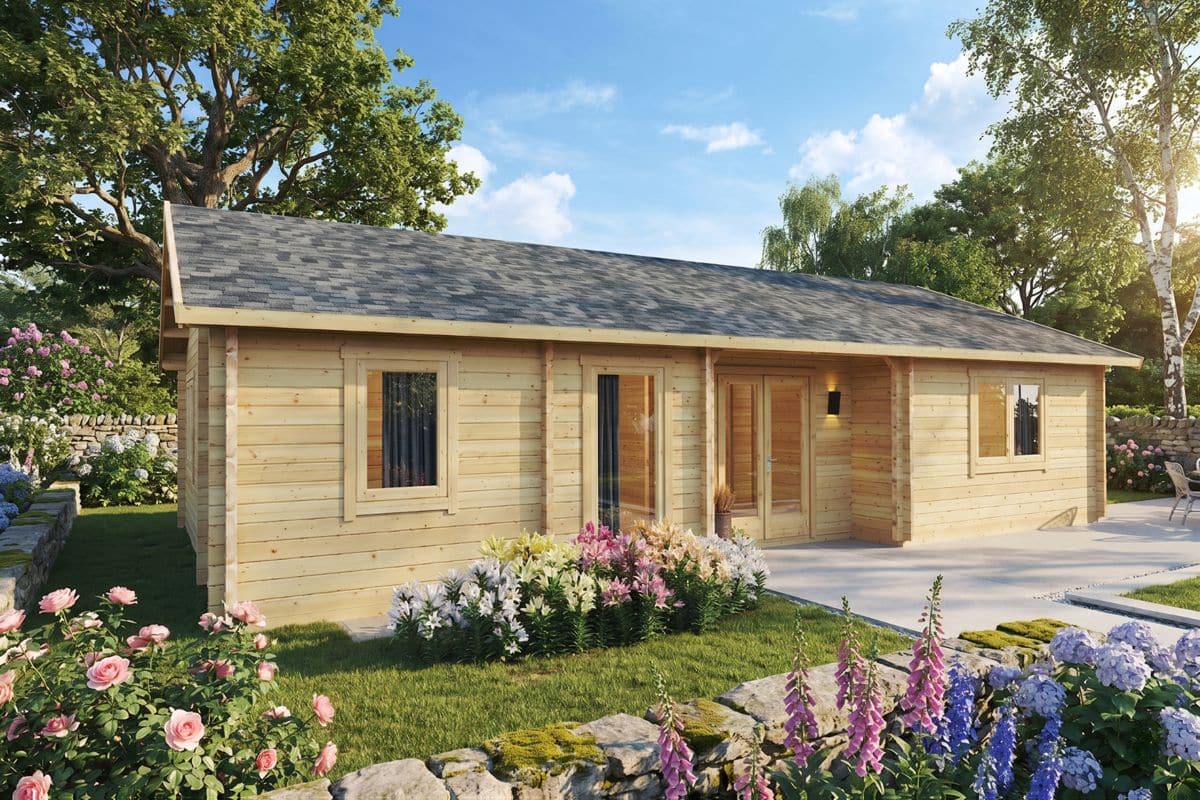 Blockhaus als Ferienhaus 11x6m