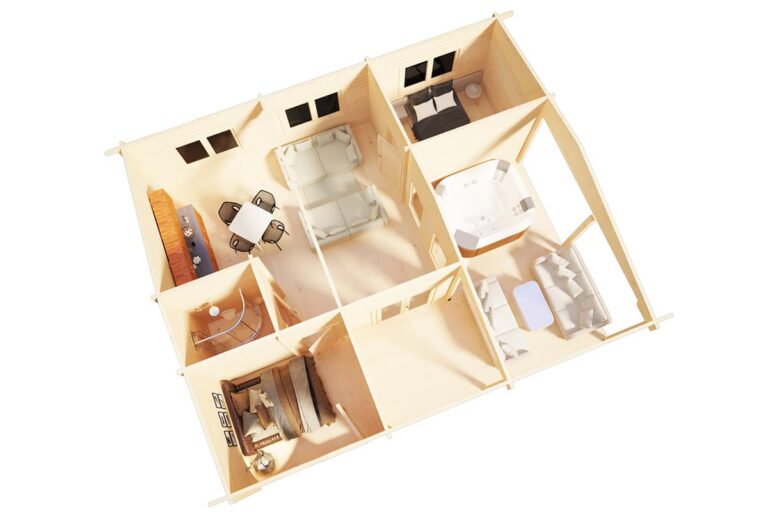 Freizeithaus Hansa Holiday B 42 m2 / 7 x 9 m / 70mm