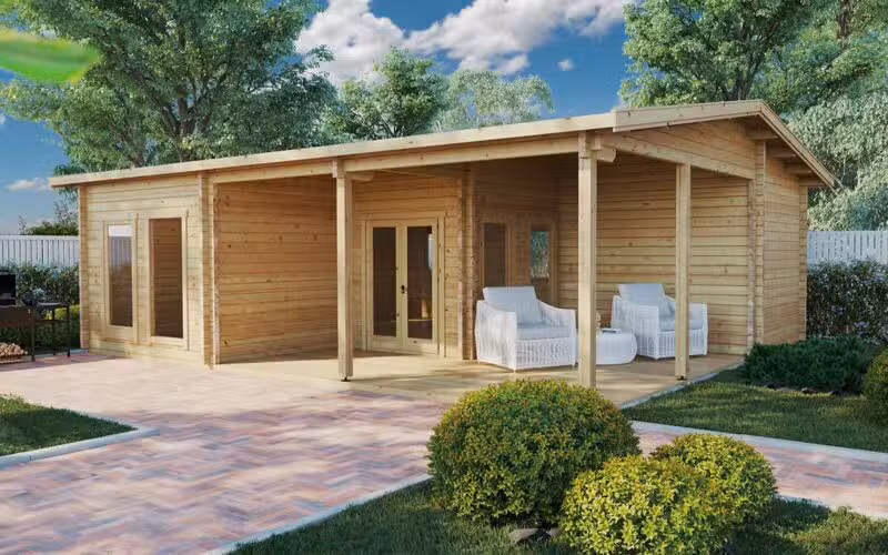 Freizeithaus Hansa Holiday B 42 m2 / 7 x 9 m / 70mm