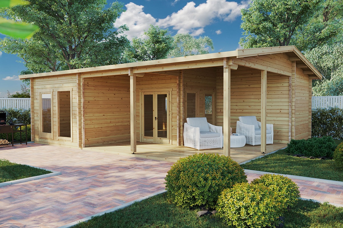 Freizeithaus Hansa Holiday B 42 m2 / 7 x 9 m / 70mm