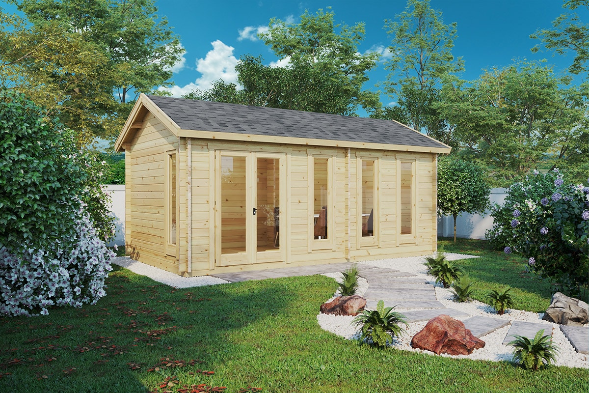 Gartenhaus Linda 16 m2 / 3 x 6 m / 44 mm