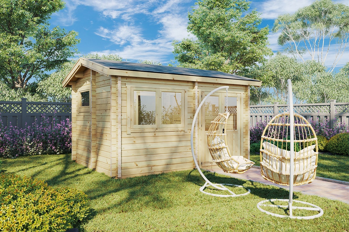 Gartensauna Finnland 11m2 3 x 4 m 70mm